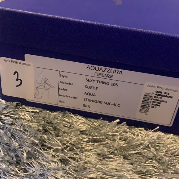 Aquazzura Signature Sandal, SEXY THING in Vivid Aqua. - Picture 5 of 5